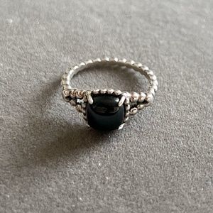 Pandora ring vibrant spirit black crystal sterling silver deals